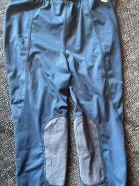 Kids Navy Riding Leggings with Knee Patches